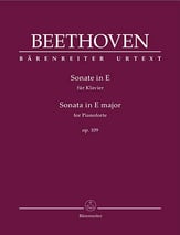 Sonata in E Major, Op. 109 piano sheet music cover